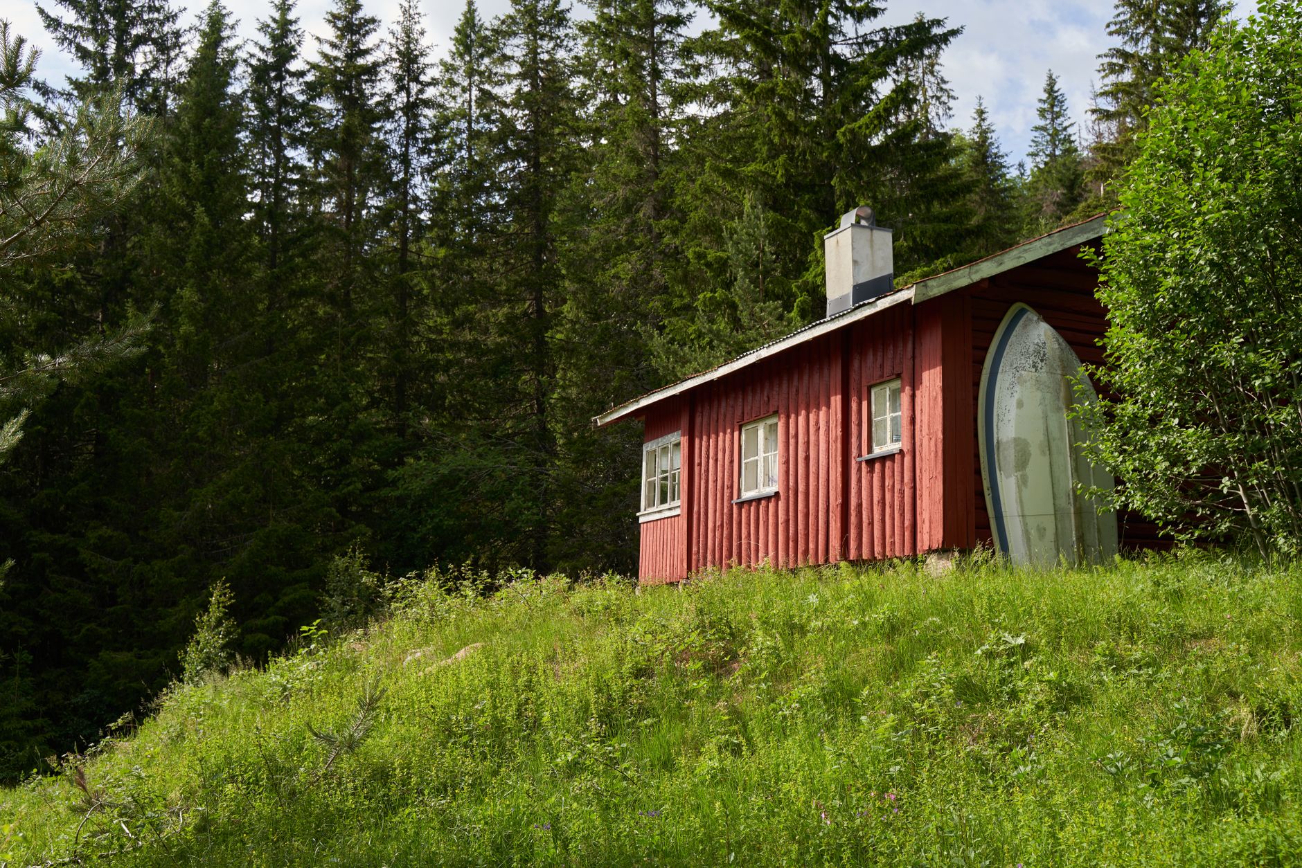Wilderness cabin in Scandinavian woods